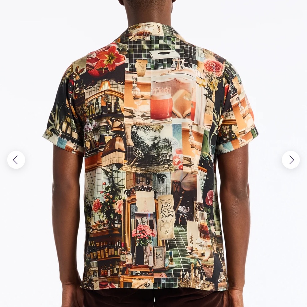 Robert Graham Multicolor Collage Print Men's Shirt - Style Name: Harry’s Place - Picture 2 of 7